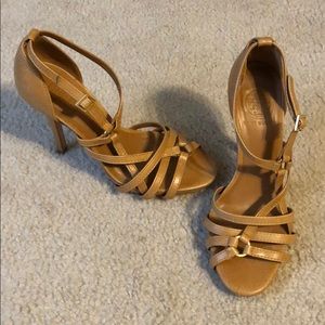 Tory Burch Tan Strappy Heels